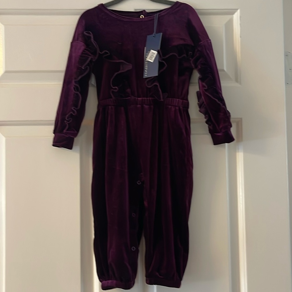Baby Girl’s Velour Jumpsuit-New with Tags
